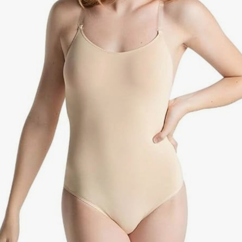 CAPEZIO womens Camisole Leotard With Clear Transition Straps NWT Size S
